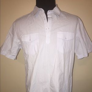 Cubavera Men's Half Button Pullover Shirt Sz Large